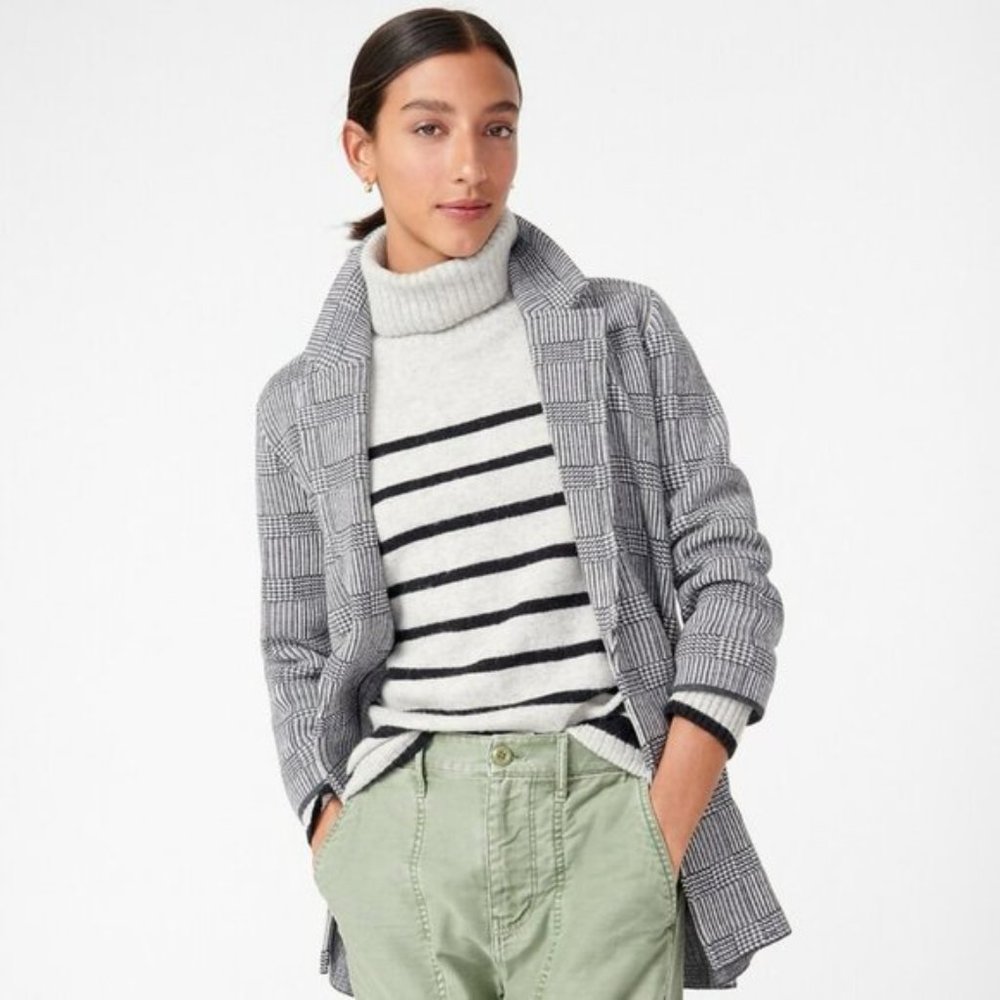 NWT J.Crew Sophie Sweater Blazer in Glen Plaid